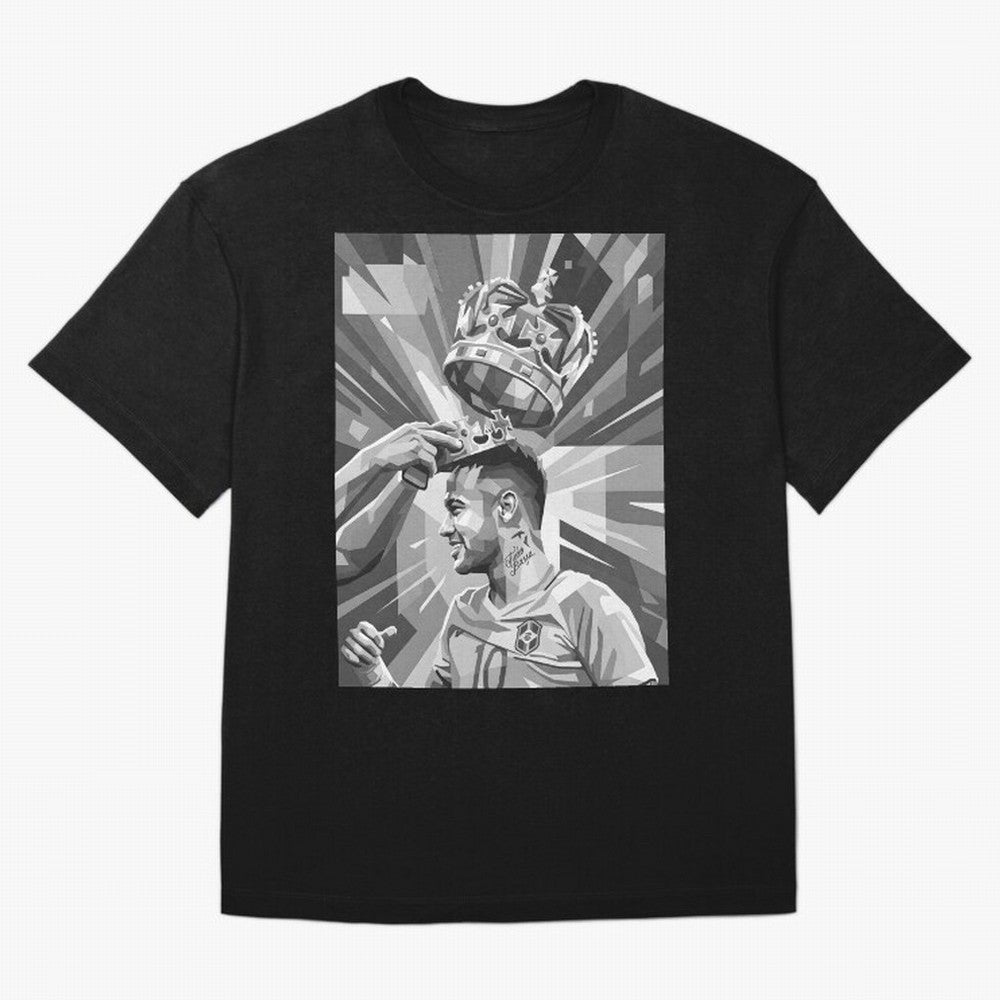 Neymar Grayscale Classic T-Shirt Cheer for FIFA World Cup 2026 Group Stage Highlighting Messi, CR7 and Mbappe, Argentina Energy, Supporter Pride, Iconic Celebrations, Legendary Names and Global Match Day Energy; Made for Collectors Who Enjoy Iconic
