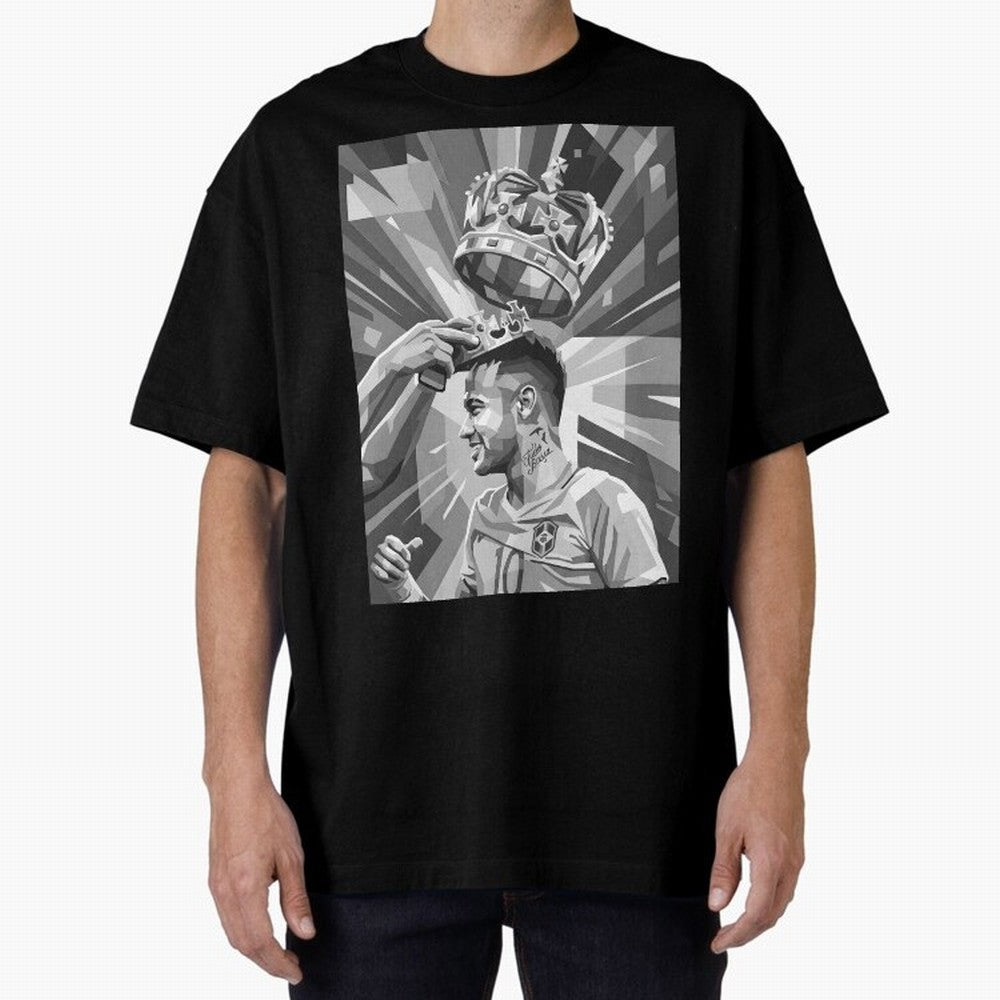Neymar Grayscale Classic T-Shirt Cheer for FIFA World Cup 2026 Group Stage Highlighting Messi, CR7 and Mbappe, Argentina Energy, Supporter Pride, Iconic Celebrations, Legendary Names and Global Match Day Energy; Made for Collectors Who Enjoy Iconic