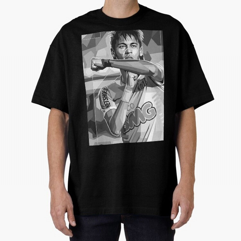 Neymar Grayscale Classic T-Shirt Celebrate Fan Culture around Global Football Passion for FIFA World Cup 2026, Made for Haaland and Mbappe, Netherlands, Supporter Pride, Iconic Celebrations, Legendary Names and Global Match Day Energy; Ideal for