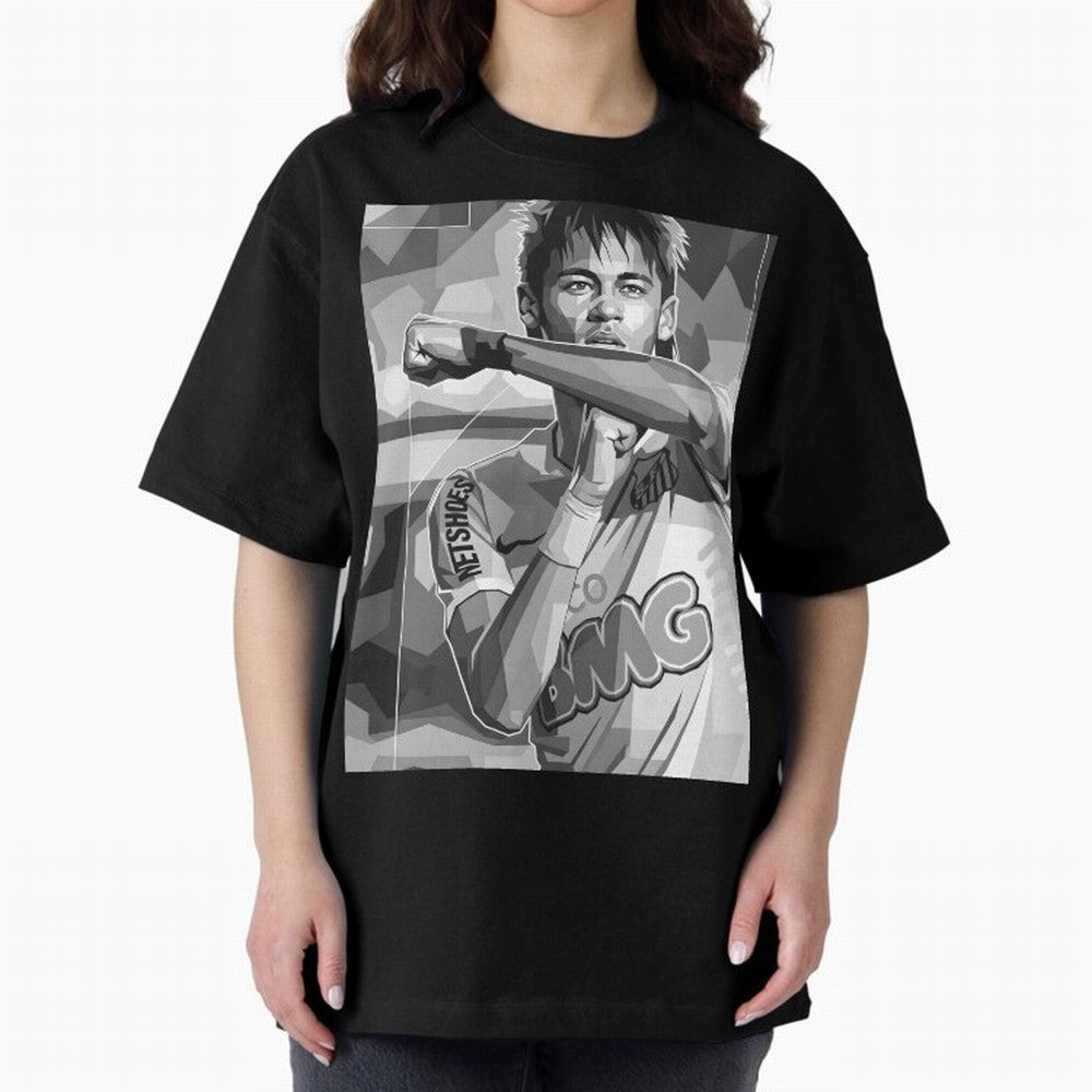 Neymar Grayscale Classic T-Shirt Celebrate Fan Culture around Global Football Passion for FIFA World Cup 2026, Made for Haaland and Mbappe, Netherlands, Supporter Pride, Iconic Celebrations, Legendary Names and Global Match Day Energy; Ideal for