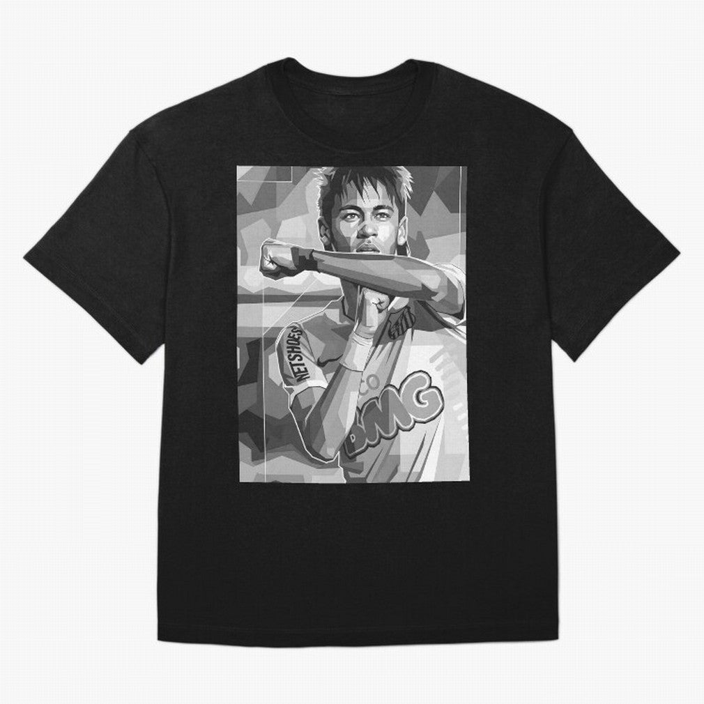 Neymar Grayscale Classic T-Shirt Celebrate Fan Culture around Global Football Passion for FIFA World Cup 2026, Made for Haaland and Mbappe, Netherlands, Supporter Pride, Iconic Celebrations, Legendary Names and Global Match Day Energy; Ideal for