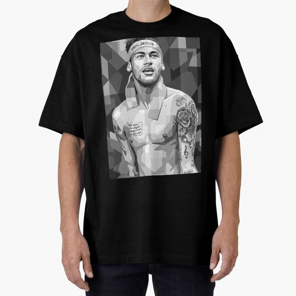 Neymar Grayscale Classic T-Shirt Celebrate Football Heritage in FIFA World Cup 2026 Group Stage for Fans of Messi and Cristiano Ronaldo and Spain, Bringing Football Festival Excitement, Trophy Ambitions, Country Rivalries and Star Player Buzz; Made