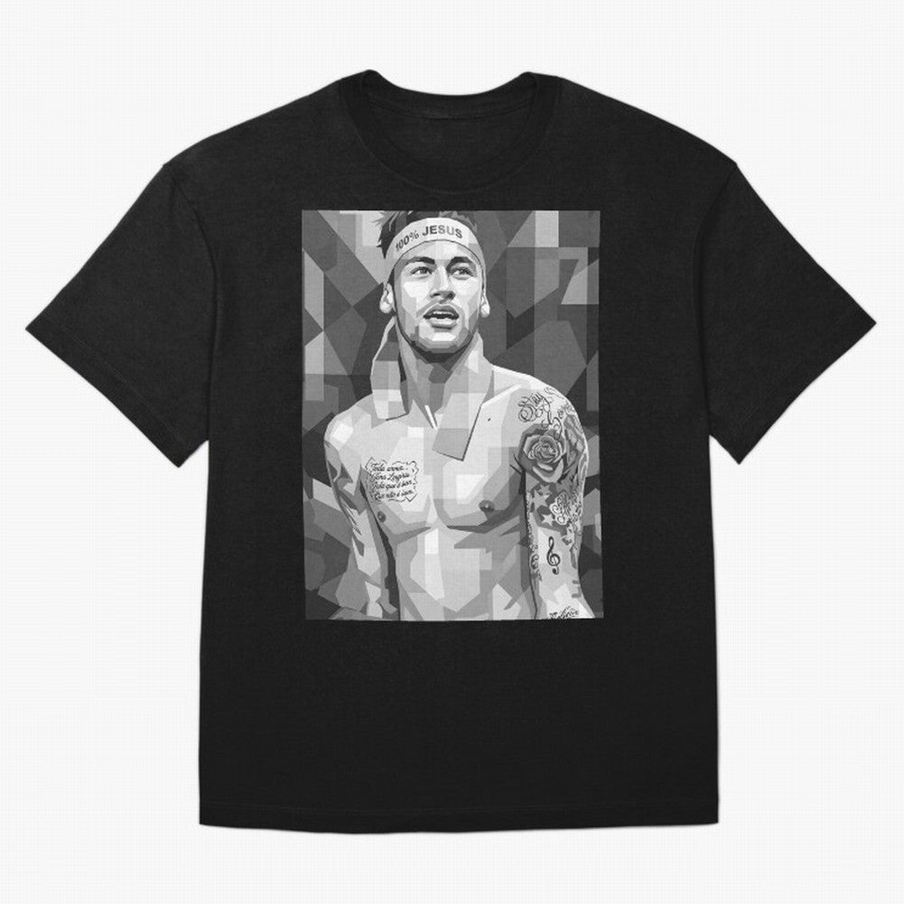 Neymar Grayscale Classic T-Shirt Celebrate Football Heritage in FIFA World Cup 2026 Group Stage for Fans of Messi and Cristiano Ronaldo and Spain, Bringing Football Festival Excitement, Trophy Ambitions, Country Rivalries and Star Player Buzz; Made