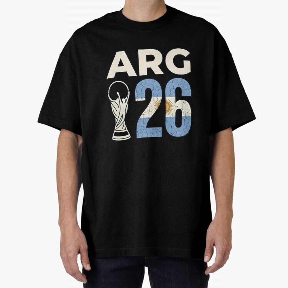 Argentina Football World Cup 2026 - Vintage Arg 26 Flag Design Essential T-Shirt Bring Retro Soccer Energy to FIFA World Cup 2026 USA Canada Mexico Spirit, Centered on Germany, Mbappe, Football History, Final Match Energy, Crowd Noise and Once in a