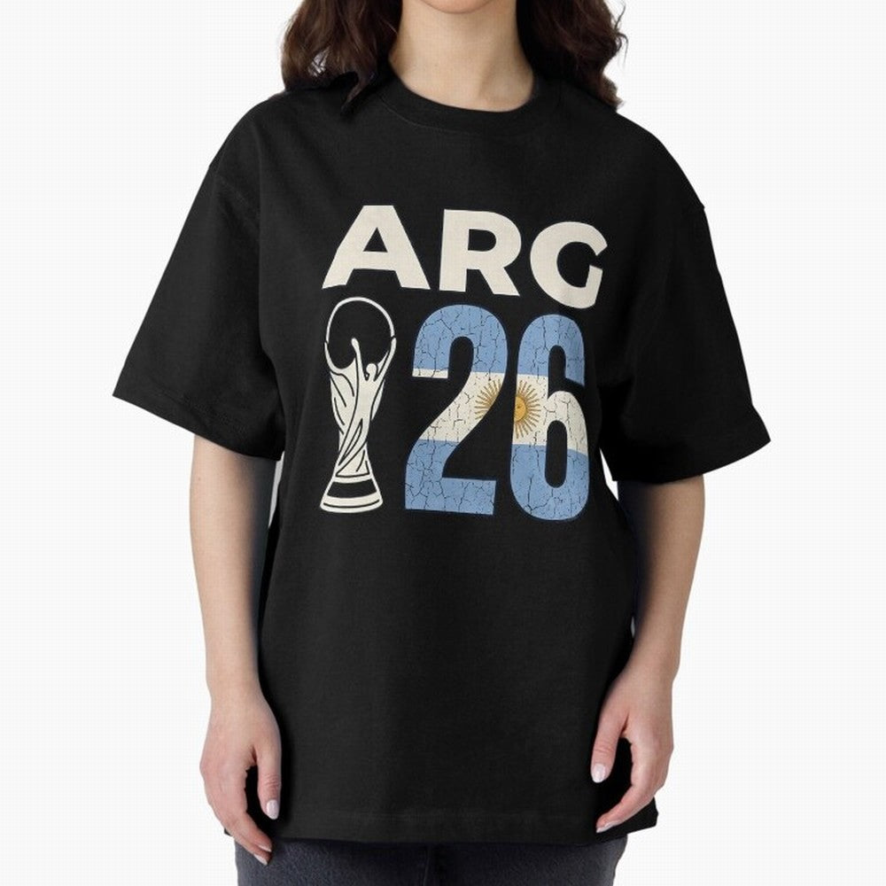 Argentina Football World Cup 2026 - Vintage Arg 26 Flag Design Essential T-Shirt Bring Retro Soccer Energy to FIFA World Cup 2026 USA Canada Mexico Spirit, Centered on Germany, Mbappe, Football History, Final Match Energy, Crowd Noise and Once in a