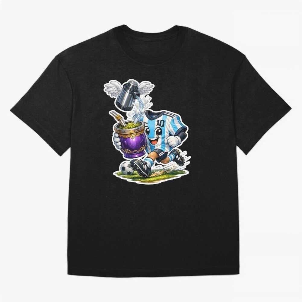 Vamos Argentina ¨C Mate & Football Forever - Argentina Football Mate Mascot - Messi 10 Soccer Fan Art Classic T-Shirt Bring Bold Fan Energy to FIFA World Cup 2026 Group Stage for Fans of Messi and England, Bringing Tournament Hype, Historic