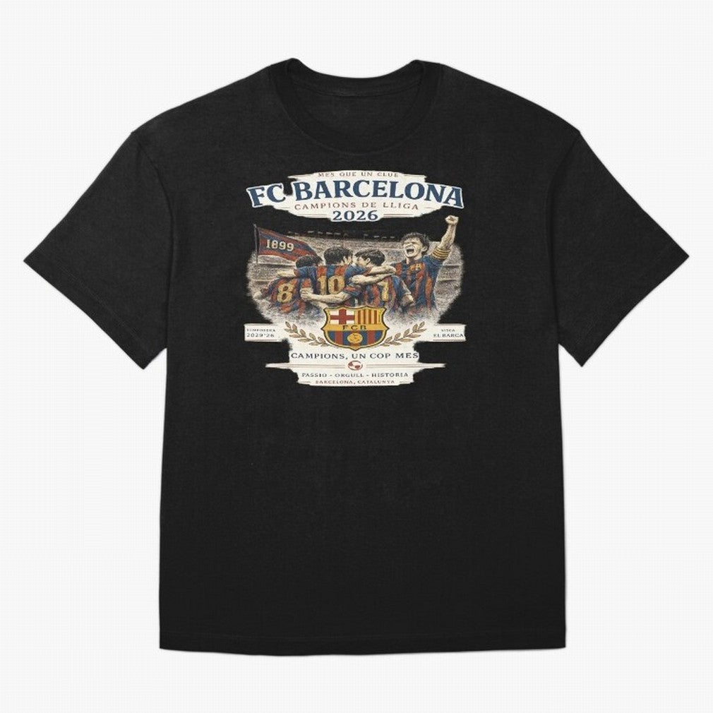 FC Barcelona Champions Vintage 2026 Oversized T-Shirt Honor Champions and Dreams in FIFA World Cup 2026 Centered on Neymar, Haaland and Cristiano Ronaldo, England and Germany Energy, Worldwide Fan Energy, Dramatic Goals, Stadium Lights and