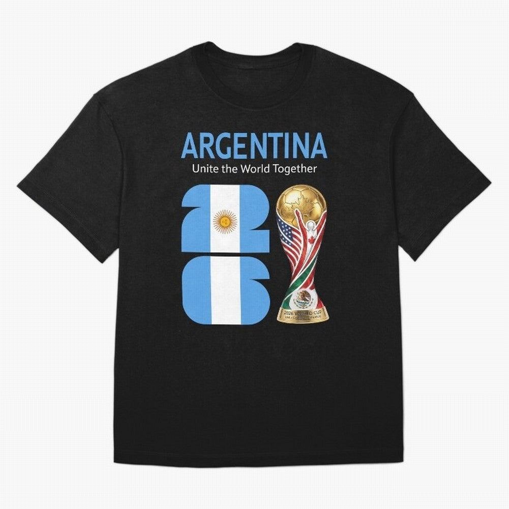 World Cup 2026, ARGENTINA Oversized T-Shirt Make Your Look Match the FIFA World Cup 2026 Journey through CR7 Highlights, Brazil Pride, Champion Mindset, Group Stage Buzz, Knockout Tension and Passionate Fan Culture; Ideal for Fans Who Follow Messi,