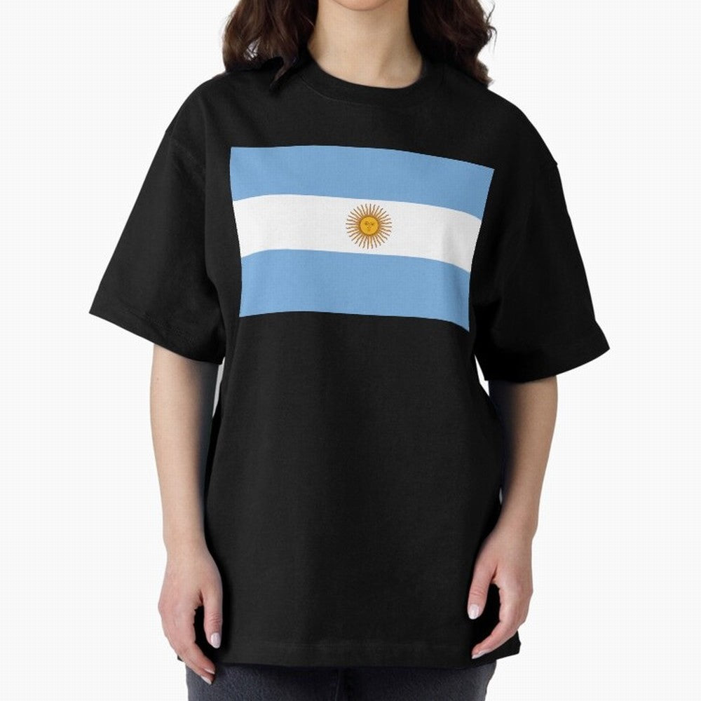 Argentina Oversized T-Shirt Join Supporters Worldwide for FIFA World Cup 2026 Group Stage Spirit, Filled with France, CR7, Match Day Excitement, Supporter Culture, Golden Goals and Global Football Passion; Created for Match Day Parties, Soccer