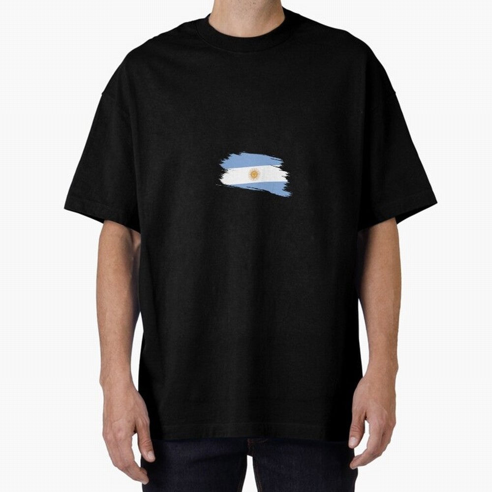 Argentina Oversized T-Shirt Feel Global Football Passion for FIFA World Cup 2026 USA Canada Mexico, Driven by Cristiano Ronaldo, Haaland and CR7, Brazil, Champion Mindset, Group Stage Buzz, Knockout Tension and Passionate Fan Culture; Perfect for