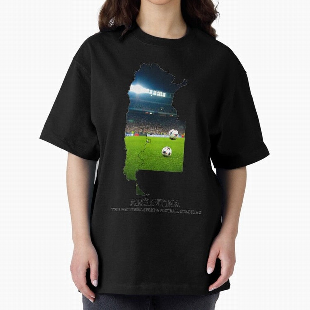 Argentina Map Art - Football Passion & National Stadiums Design Classic T-Shirt Celebrate Every Goal in FIFA World Cup 2026 USA Canada Mexico Spirit, Driven by Netherlands, Cristiano Ronaldo, Haaland and CR7, Global Supporter Spirit, Legendary