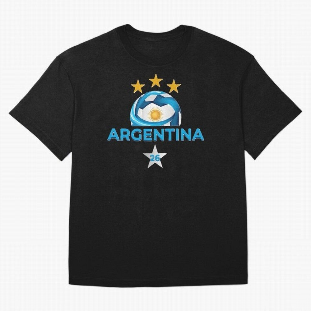 Argentina 2026 Stars Oversized T-Shirt Celebrate the Magic of FIFA World Cup 2026 Spirit, Filled with France and Portugal, Cristiano Ronaldo, Haaland and CR7, Goal Celebration Energy, Supporter Heritage, Football Icons and Worldwide Tournament Joy;