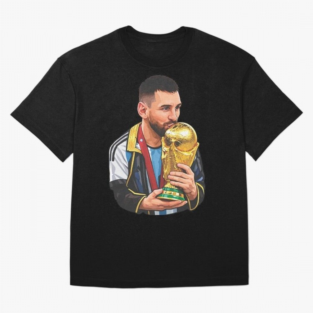 Messi celebrating the 2022 World Cup victory Classic T-Shirt Show Passion for the Stars of FIFA World Cup 2026 Group Stage Spirit, Capturing France and Portugal, Messi and Cristiano Ronaldo, Soccer Culture, Superstar Moments, National Team Dreams