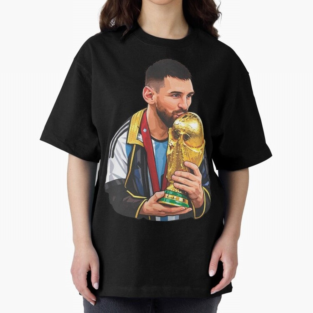 Messi celebrating the 2022 World Cup victory Classic T-Shirt Show Passion for the Stars of FIFA World Cup 2026 Group Stage Spirit, Capturing France and Portugal, Messi and Cristiano Ronaldo, Soccer Culture, Superstar Moments, National Team Dreams