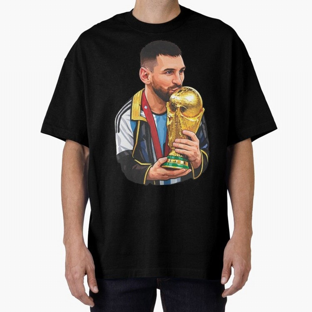 Messi celebrating the 2022 World Cup victory Classic T-Shirt Show Passion for the Stars of FIFA World Cup 2026 Group Stage Spirit, Capturing France and Portugal, Messi and Cristiano Ronaldo, Soccer Culture, Superstar Moments, National Team Dreams
