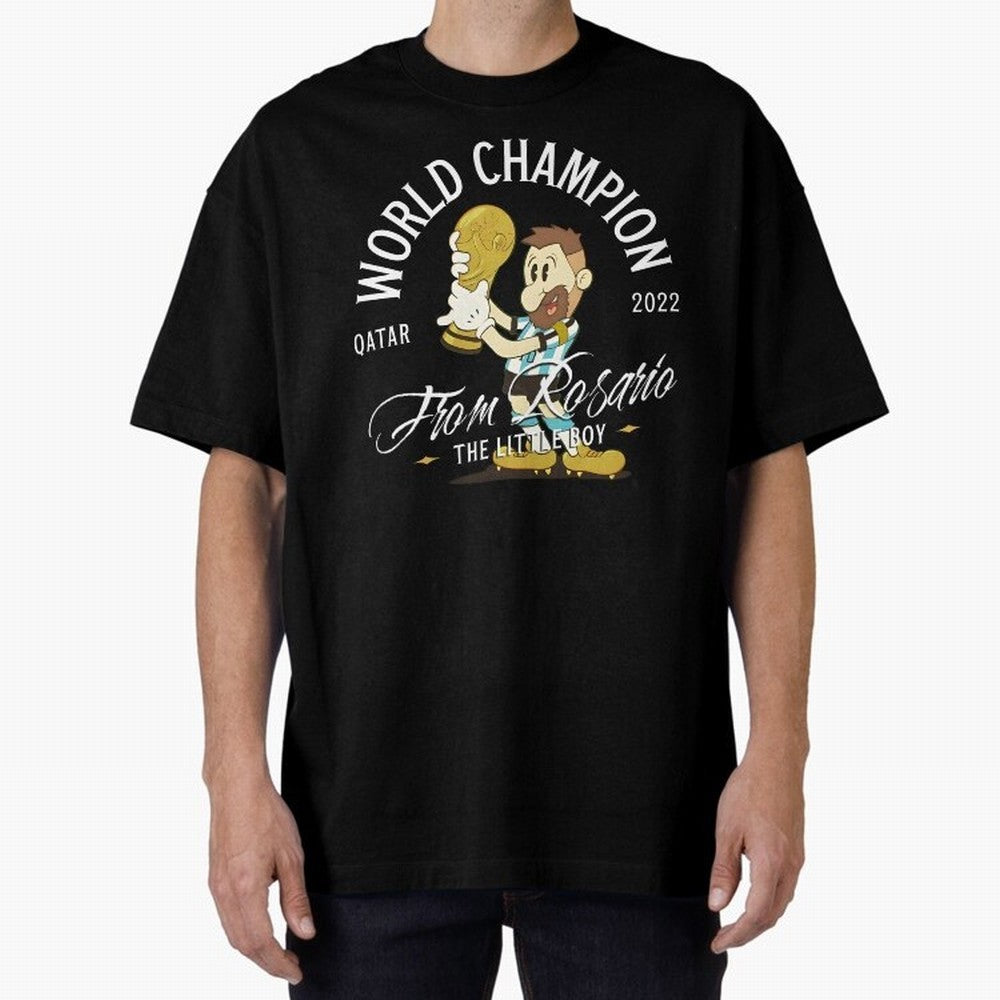 The little boy from Rosario Oversized T-Shirt Celebrate Rivalries and Pride in Global Football Passion for FIFA World Cup 2026 USA Canada Mexico, Made for Neymar, Haaland and Cristiano Ronaldo, Argentina, Vintage Soccer Flavor, Modern Football