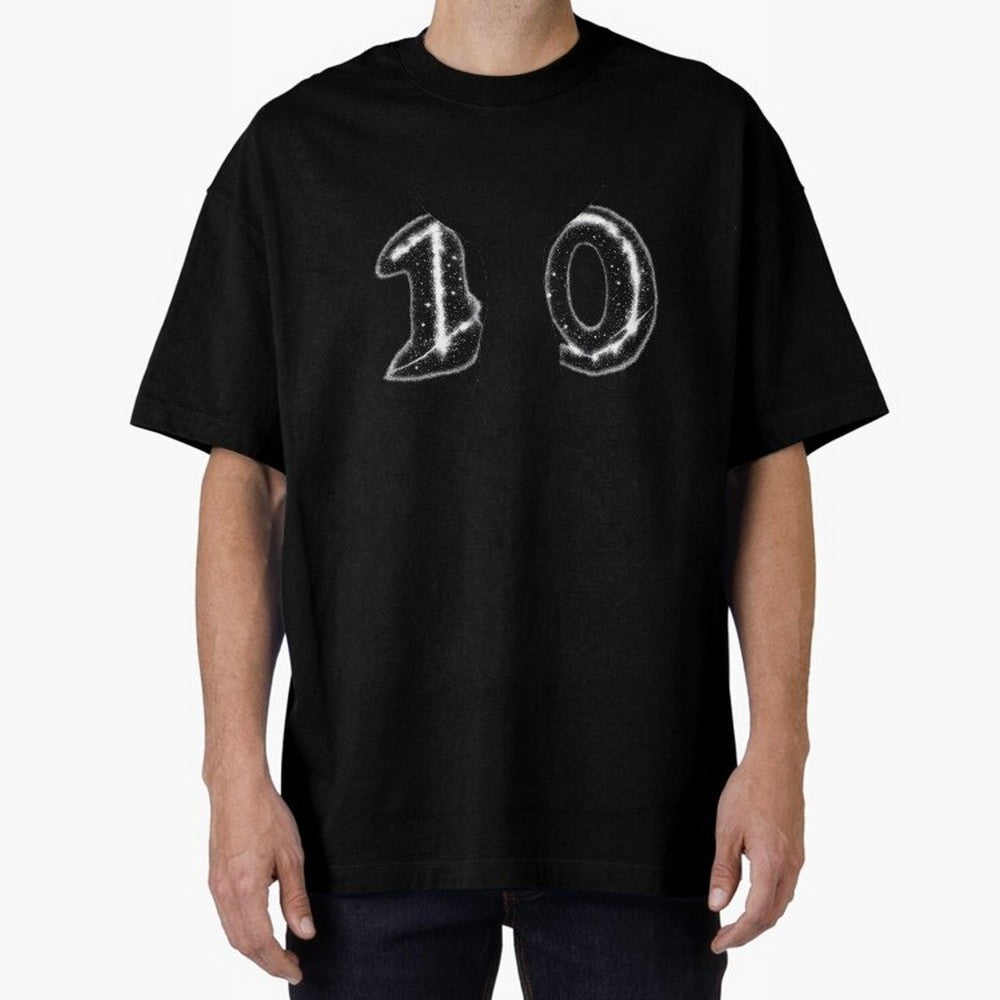 The Astral Ten ¨C Football Legend Design Oversized T-Shirt Bring Bold Fan Energy to Global Football Passion for FIFA World Cup 2026 USA Canada Mexico, with CR7 and Messi, England and Germany, Vintage Soccer Flavor, Modern Football Stars, National