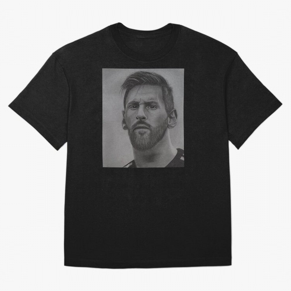 Messi Focused Portrait Art Classic T-Shirt Celebrate Golden Goal Energy in FIFA World Cup 2026 USA Canada Mexico for Fans of Haaland and Mbappe and France and Portugal, Bringing Stadium Chants, National Pride, Trophy Dreams and Unforgettable