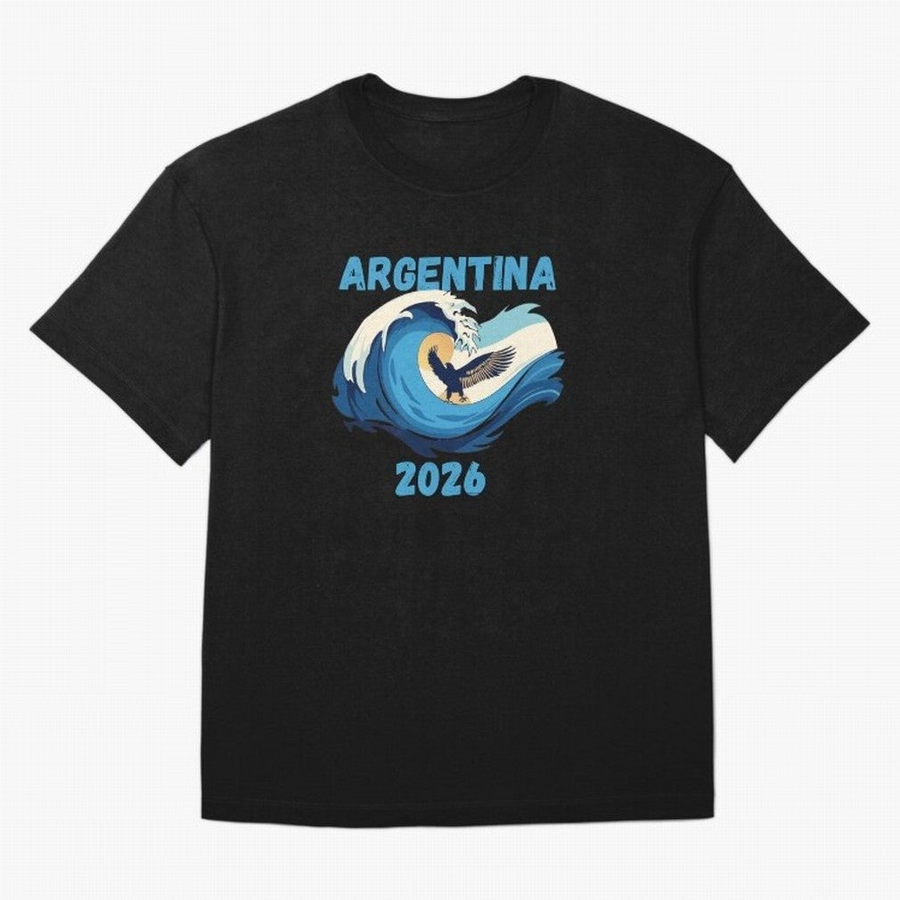 Camiseta y Calcoman¨ªa Argentina - Dise?o Bandera Albiceleste para Hinchas. Oversized T-Shirt Celebrate FIFA World Cup 2026 USA Canada Mexico Spirit, Connected to Portugal, Spain and Germany, Neymar, Tournament Hype, Historic Matchups, Family