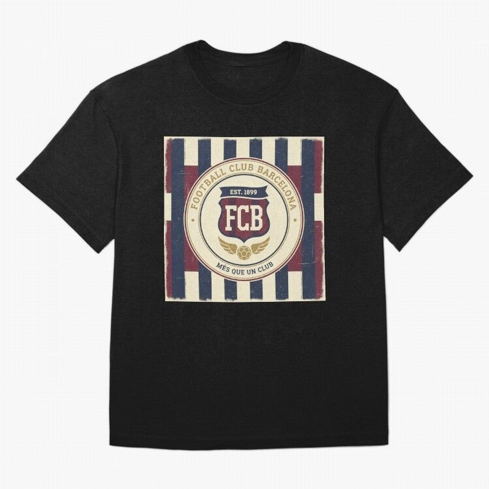 FCB Vintage - Football Fan Design Classic T-Shirt Capture Stadium Memories from FIFA World Cup 2026 Group Stage for Fans of Messi and Netherlands, Bringing Championship Spirit, Famous Goals, Roaring Crowds and International Football Unity; Made for