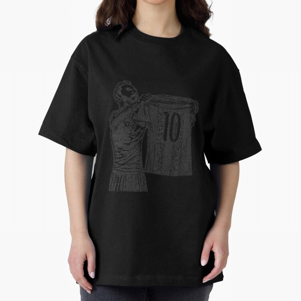 Messi, Barcelona, Bernabeu, Classic Football Moment Oversized T-Shirt Get Ready for Match Day Hype around FIFA World Cup 2026 Group Stage, Mbappe and Neymar, France and Portugal, Vintage Soccer Flavor, Modern Football Stars, National Flags and