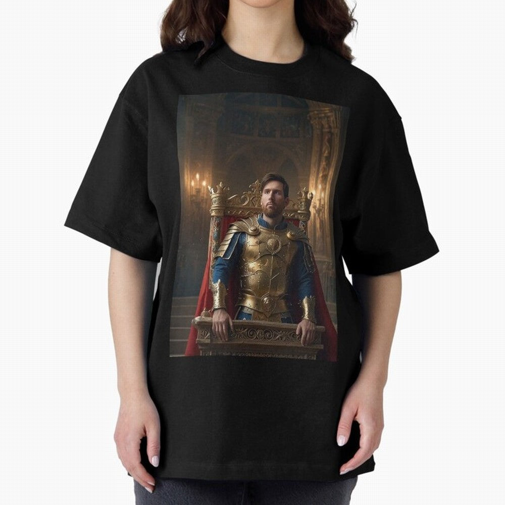 Messi the King 1 Oversized T-Shirt Show Love for Legendary Goals in the FIFA World Cup 2026 USA Canada Mexico Journey through CR7 Highlights, Netherlands Pride, Game Day Rituals, Football Legends, Country Pride and the Road to the Final; Perfect