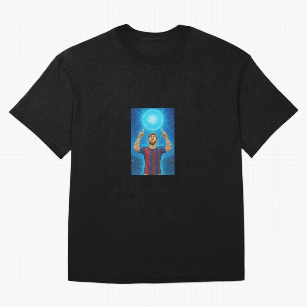 Barcelona Genkidama God Oversized T-Shirt Celebrate Rivalries and Pride in FIFA World Cup 2026 Group Stage for Fans of Messi and Brazil, Bringing Football Passion, Legendary Performances, Festival Vibes and Supporter Community; Ideal for Fans Who
