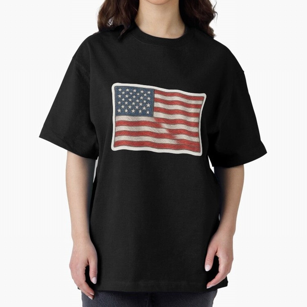 United States Flag USA Patriotic Stars and Stripes Art Classic T-Shirt Join the Global Buzz around FIFA World Cup 2026 Group Stage Spirit, Filled with France, Messi and Cristiano Ronaldo, Sports Nostalgia, International Competition, Famous Players