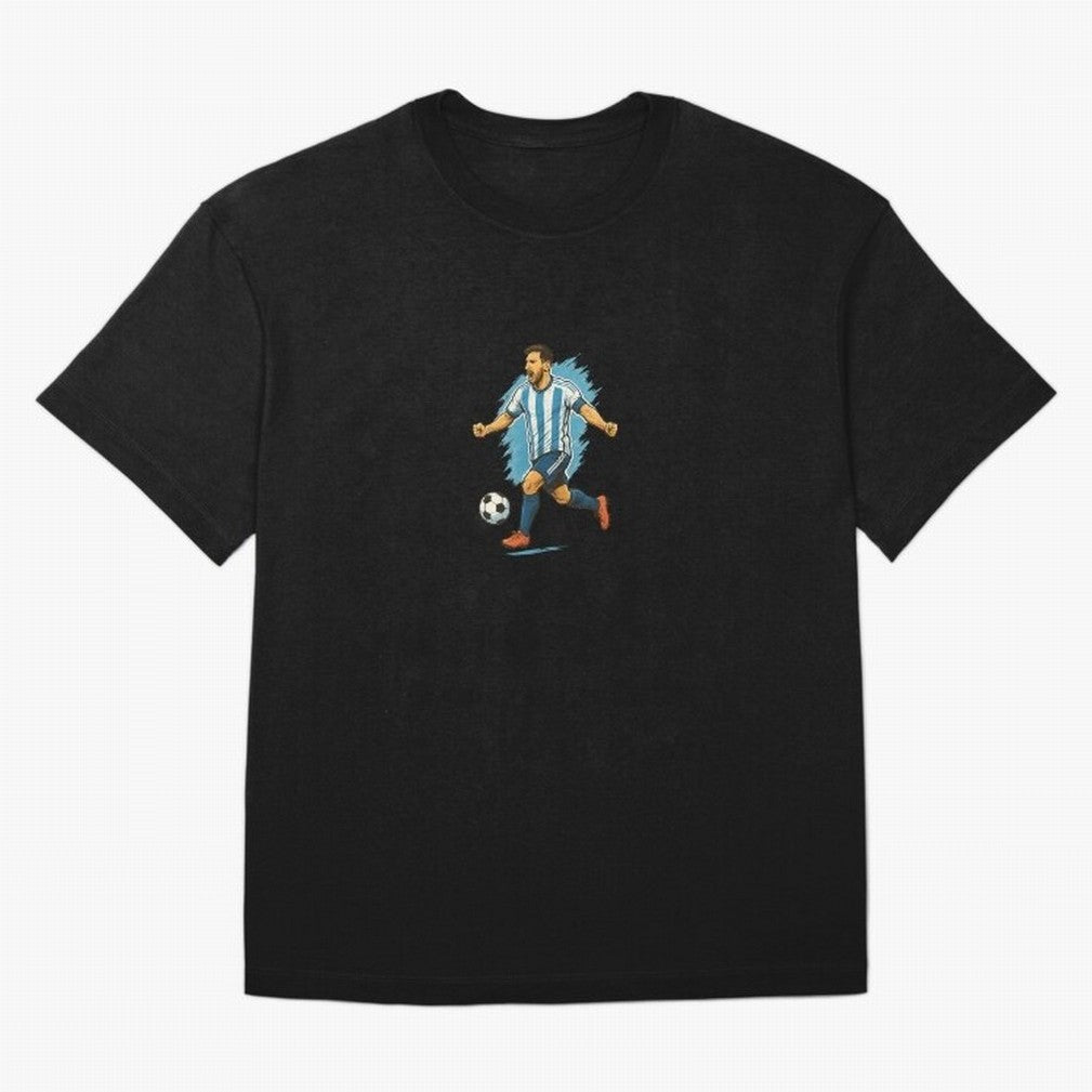Dynamic Soccer Player Illustration ¨C High-Energy Football Art Classic T-Shirt Bring Bold Fan Energy to FIFA World Cup 2026 Group Stage for Fans of Messi and England, Bringing Tournament Hype, Historic Matchups, Family Viewing Parties and Global