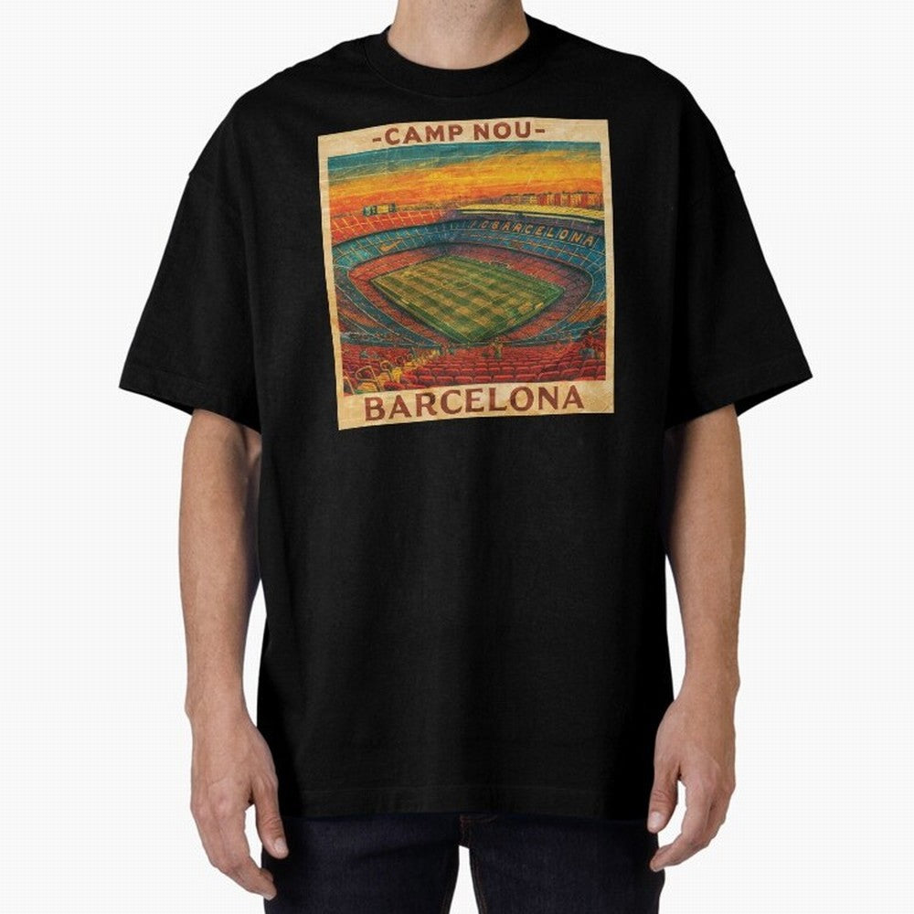 Camp Nou Barcelona FC Classic T-Shirt Capture Stadium Memories from Match Day Hype around FIFA World Cup 2026 USA Canada Mexico, Haaland, Argentina, Fan Favorite Moments, National Team Passion, Big Match Drama and Soccer History; Perfect for People