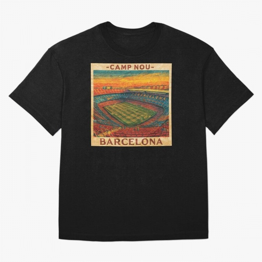 Camp Nou Barcelona FC Classic T-Shirt Capture Stadium Memories from Match Day Hype around FIFA World Cup 2026 USA Canada Mexico, Haaland, Argentina, Fan Favorite Moments, National Team Passion, Big Match Drama and Soccer History; Perfect for People