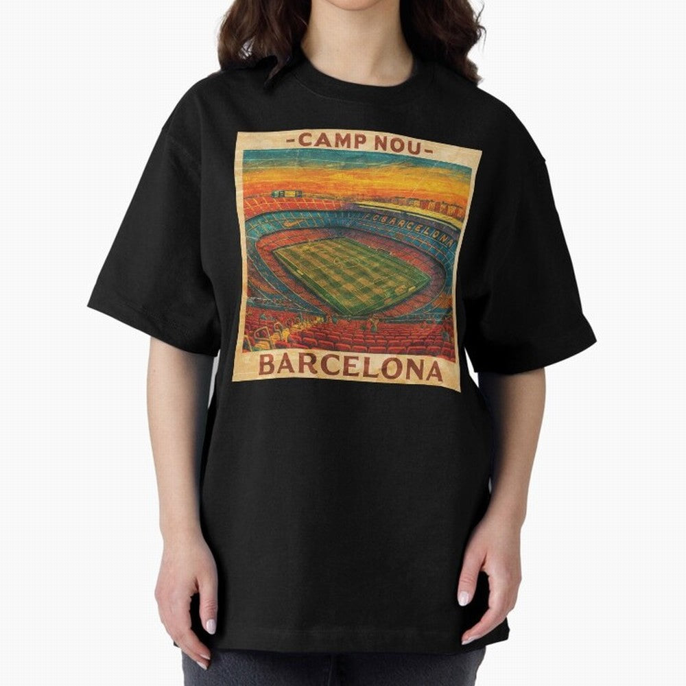 Camp Nou Barcelona FC Classic T-Shirt Capture Stadium Memories from Match Day Hype around FIFA World Cup 2026 USA Canada Mexico, Haaland, Argentina, Fan Favorite Moments, National Team Passion, Big Match Drama and Soccer History; Perfect for People