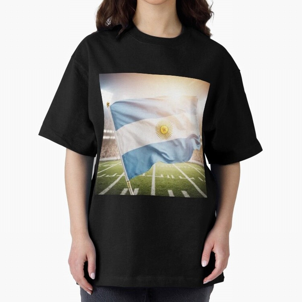 Argentina Flag 3D Football Design ¨C Supporters Argentina Classic T-Shirt Get Ready for Match Day Hype around FIFA World Cup 2026, Neymar, France and Portugal, Football Festival Excitement, Trophy Ambitions, Country Rivalries and Star Player Buzz;