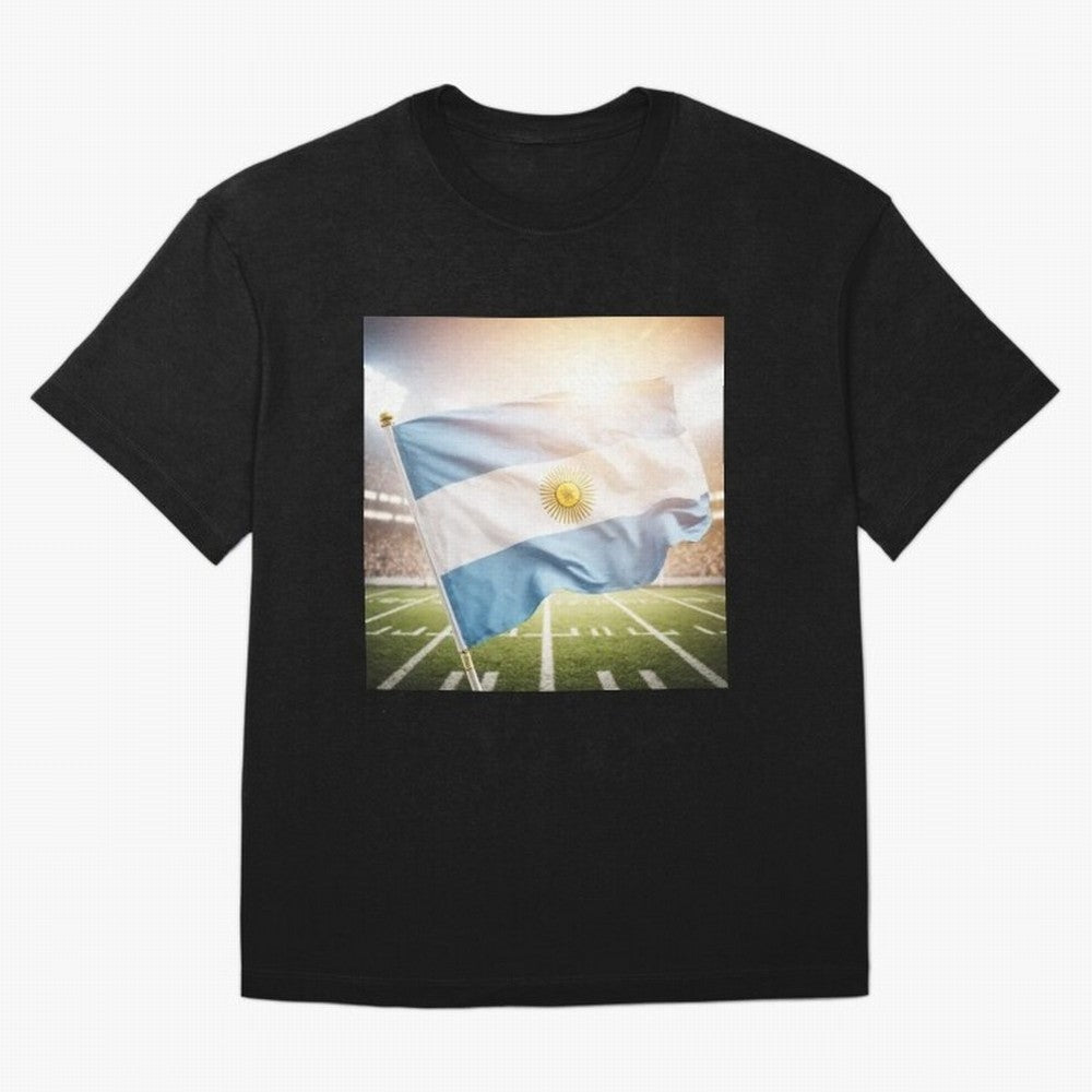 Argentina Flag 3D Football Design ¨C Supporters Argentina Classic T-Shirt Get Ready for Match Day Hype around FIFA World Cup 2026, Neymar, France and Portugal, Football Festival Excitement, Trophy Ambitions, Country Rivalries and Star Player Buzz;