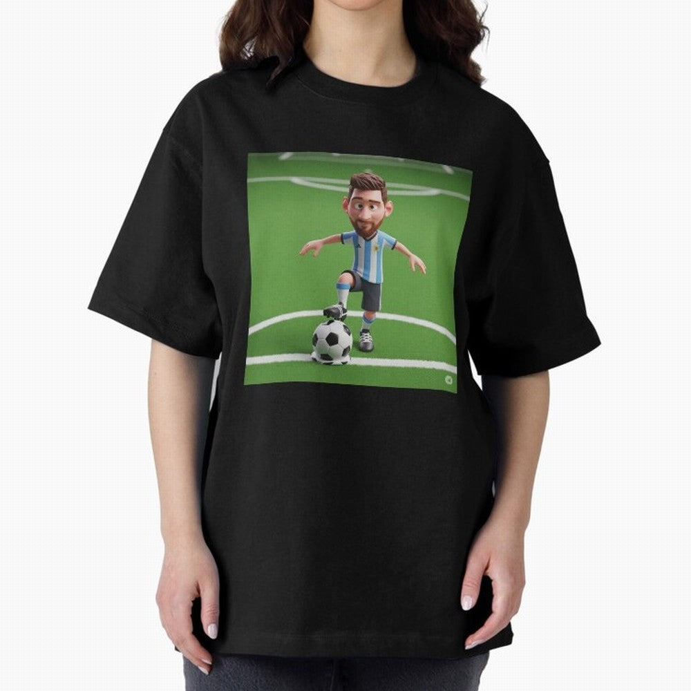 Football Oversized T-Shirt Mark Match Day Hype around FIFA World Cup 2026 USA Canada Mexico, Messi, Argentina and Brazil, Football Passion, Legendary Performances, Festival Vibes and Supporter Community; Built for Supporters Chasing Trophy Dreams,