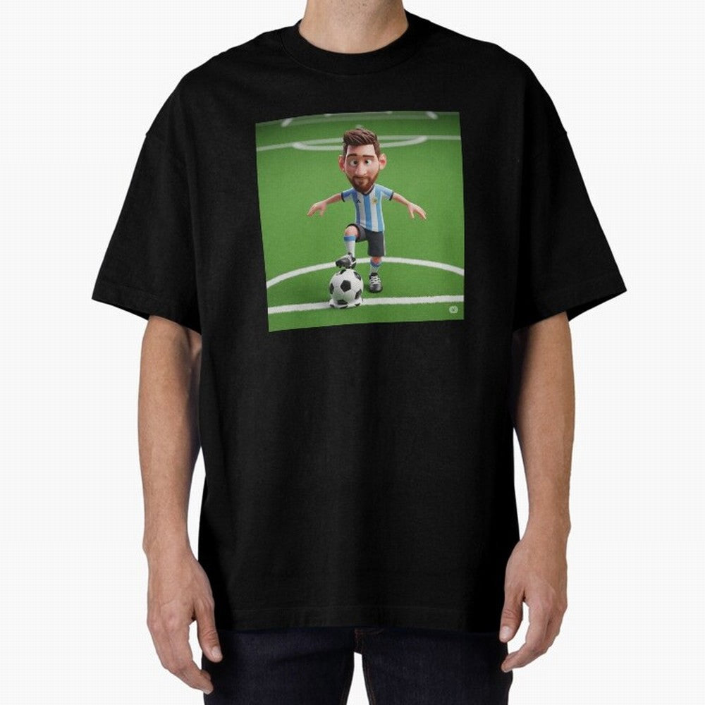 Football Oversized T-Shirt Mark Match Day Hype around FIFA World Cup 2026 USA Canada Mexico, Messi, Argentina and Brazil, Football Passion, Legendary Performances, Festival Vibes and Supporter Community; Built for Supporters Chasing Trophy Dreams,
