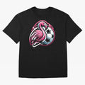 Flamingo & Soccer Fusion Classic T-Shirt Bring Retro Soccer Energy to FIFA World Cup 2026 USA Canada Mexico Spirit, Inspired by Portugal, Spain and Germany, Mbappe and Neymar, Soccer Culture, Superstar Moments, National Team Dreams and Competitive