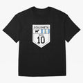 Scaloneta - Messi 10 - Goat Oversized T-Shirt Fuel Match Day Hype around FIFA World Cup 2026 USA Canada Mexico, Messi and Cristiano Ronaldo, Netherlands, Championship Spirit, Famous Goals, Roaring Crowds and International Football Unity; Made for