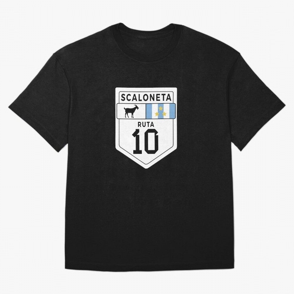 Scaloneta - Messi 10 - Goat Oversized T-Shirt Fuel Match Day Hype around FIFA World Cup 2026 USA Canada Mexico, Messi and Cristiano Ronaldo, Netherlands, Championship Spirit, Famous Goals, Roaring Crowds and International Football Unity; Made for