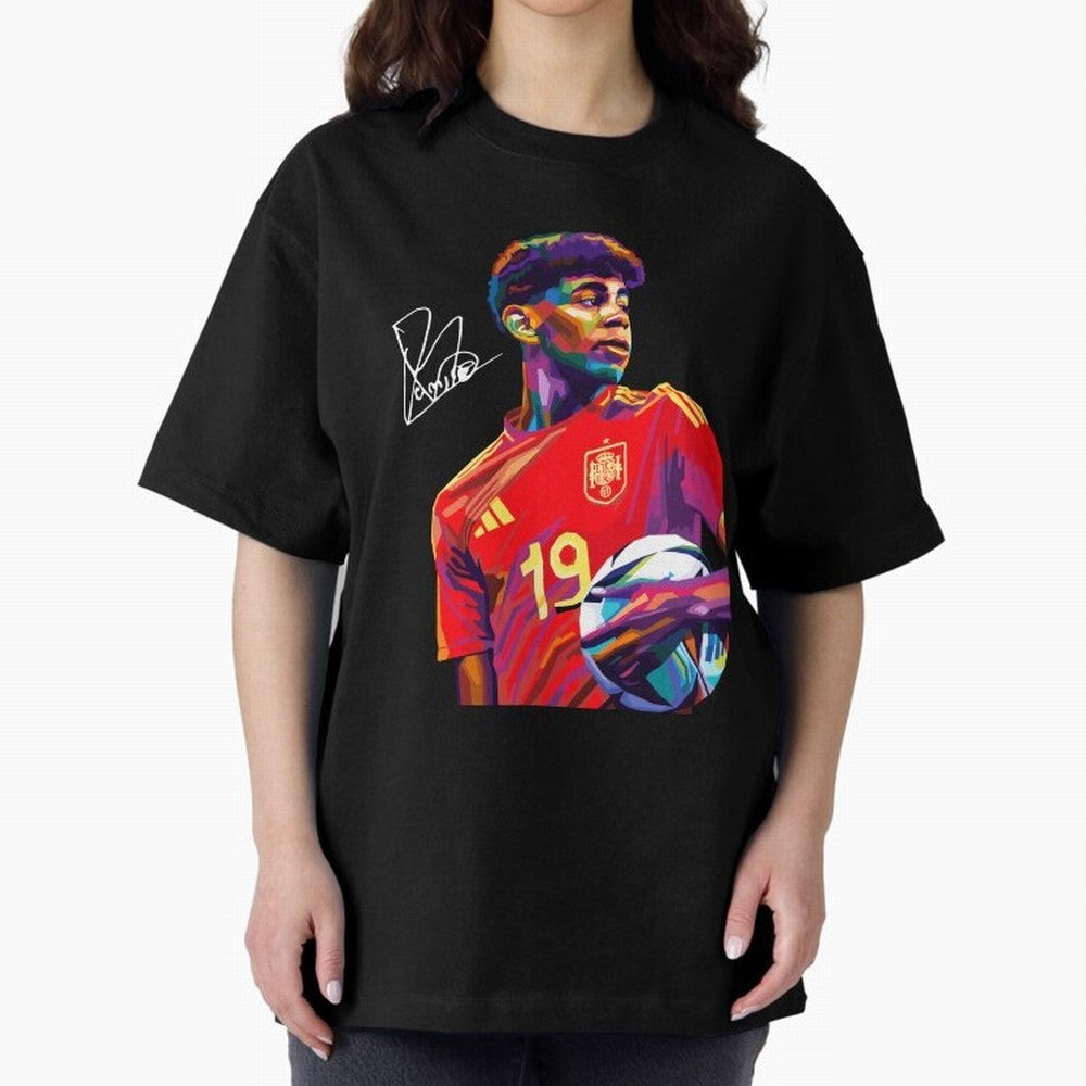 Lamine Yamal Wpap Art Classic T-Shirt Capture Stadium Memories from the FIFA World Cup 2026 Group Stage Journey through Messi and Cristiano Ronaldo Highlights, Spain Pride, Retro Football Energy, Iconic Rivalries, Trophy Chase Drama and Stadium