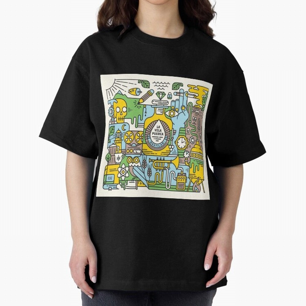 LA VELA PUERCA ROCK Oversized T-Shirt Fuel the Hype around FIFA World Cup 2026 for Fans of Messi, CR7 and Mbappe and Germany, Bringing Global Supporter Spirit, Legendary Goals, National Colors and Tournament Celebration; Great for Watch Parties,