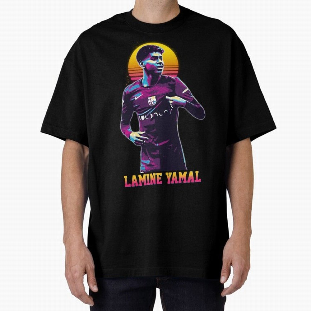 LAMINE YAMAL Oversized T-Shirt Follow the Road to FIFA World Cup 2026 USA Canada Mexico Spirit, Built around Argentina, Neymar, Global Supporter Spirit, Legendary Goals, National Colors and Tournament Celebration; Great for Supporters Who Love