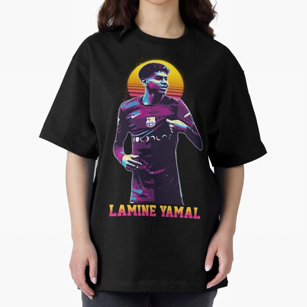 LAMINE YAMAL Oversized T-Shirt Follow the Road to FIFA World Cup 2026 USA Canada Mexico Spirit, Built around Argentina, Neymar, Global Supporter Spirit, Legendary Goals, National Colors and Tournament Celebration; Great for Supporters Who Love