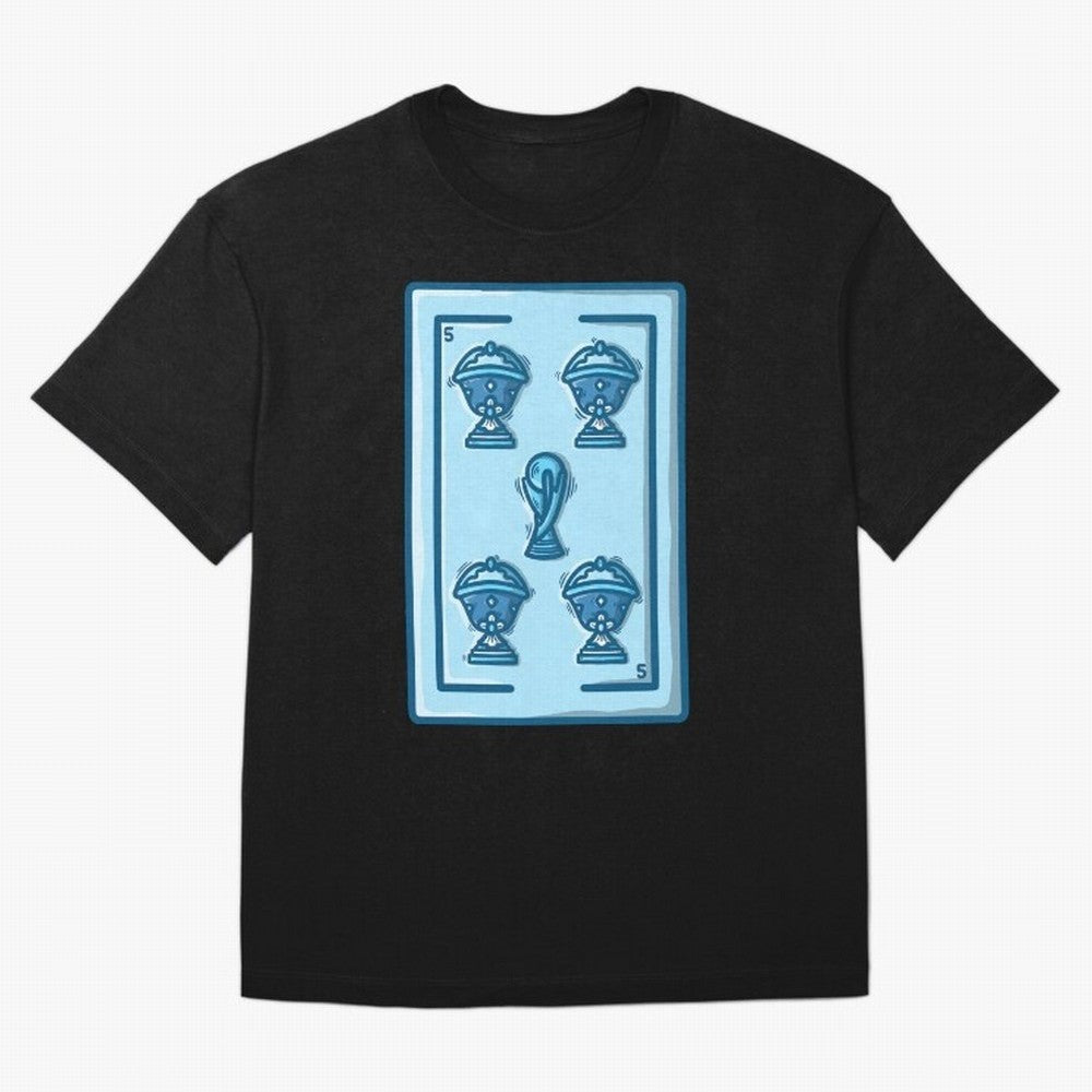 5 de copas - Argentina Classic T-Shirt Represent Global Football Passion for FIFA World Cup 2026 Group Stage, Centered on Haaland, Portugal, Tournament Hype, Historic Matchups, Family Viewing Parties and Global Sports Pride; Ideal for Fans Who