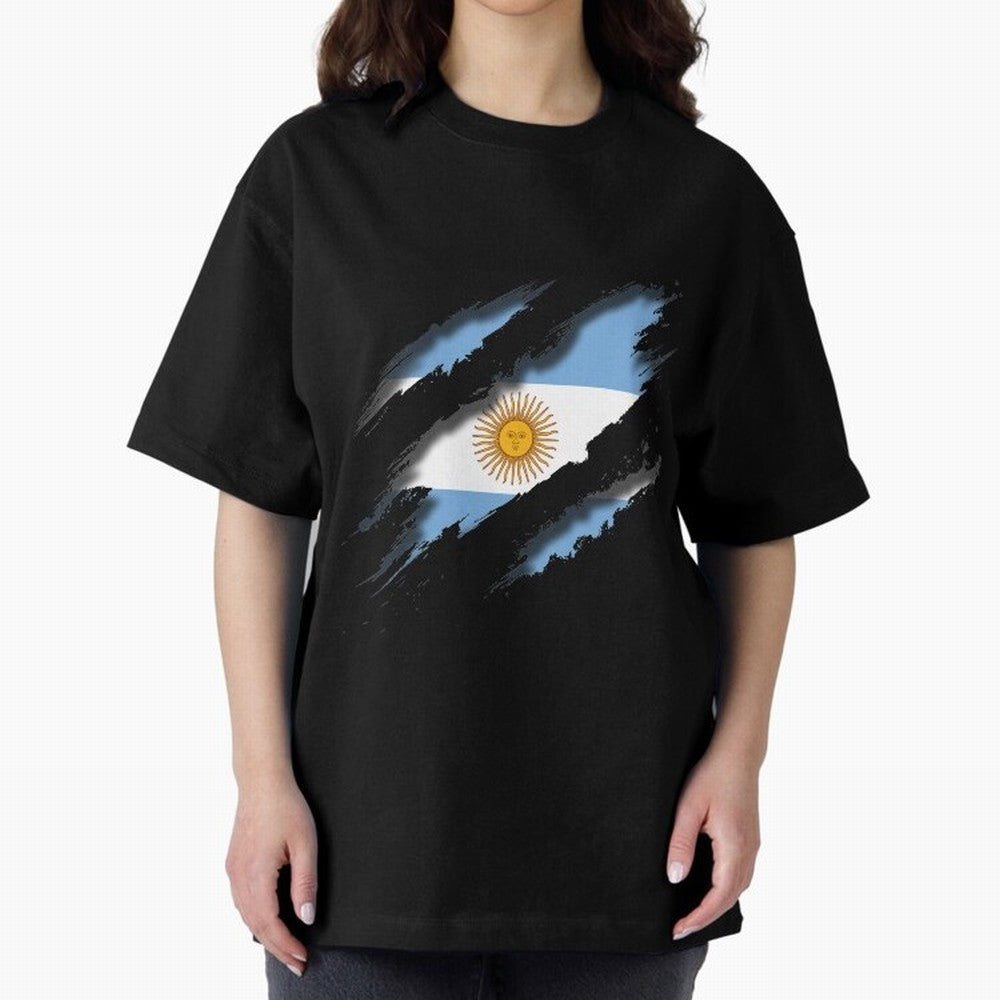 Argentina Tearing a New One Oversized T-Shirt Make Game Day About the FIFA World Cup 2026 Journey through Neymar, Haaland and Cristiano Ronaldo Highlights, Portugal, Spain and Germany Pride, Goal Celebration Energy, Supporter Heritage, Football