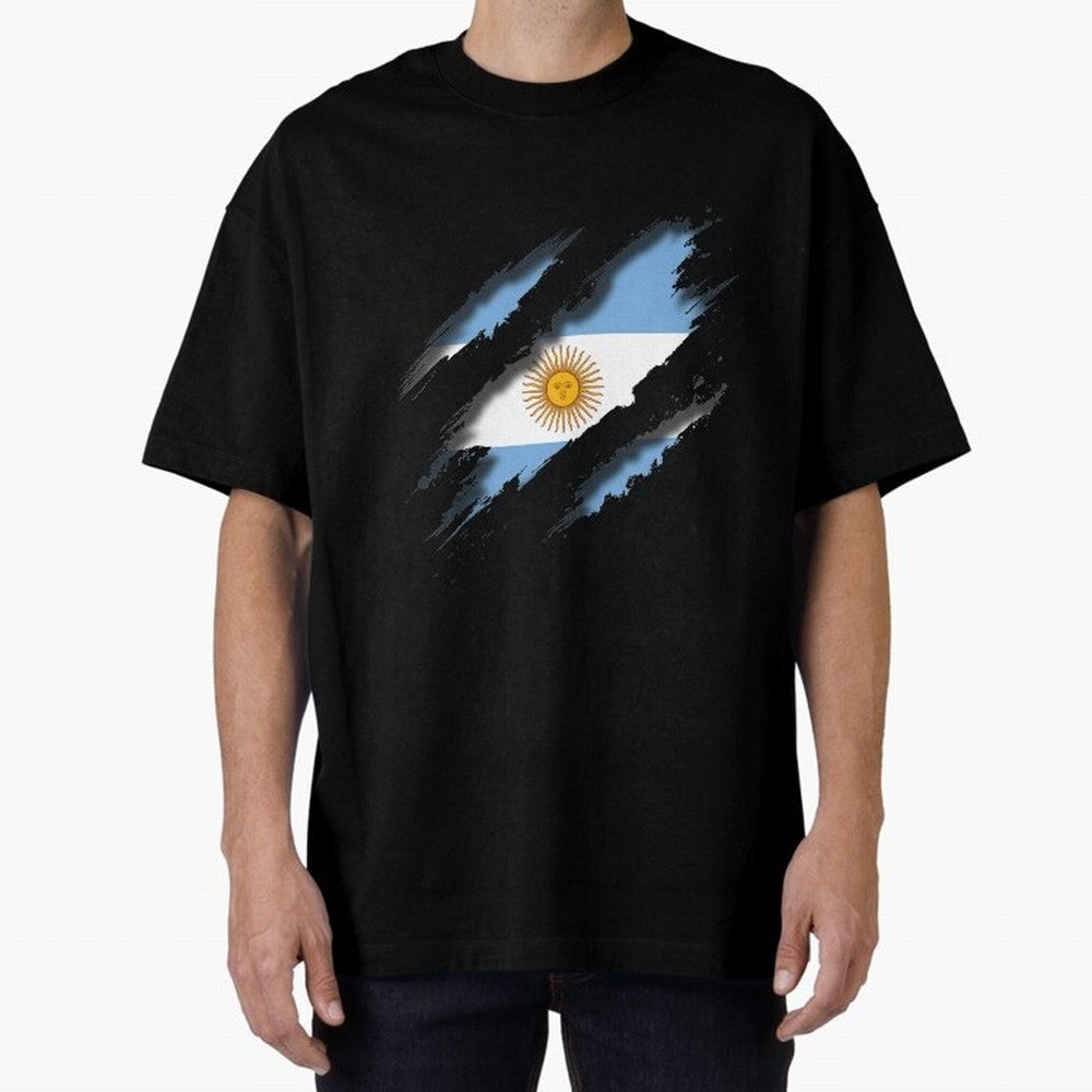 Argentina Tearing a New One Oversized T-Shirt Make Game Day About the FIFA World Cup 2026 Journey through Neymar, Haaland and Cristiano Ronaldo Highlights, Portugal, Spain and Germany Pride, Goal Celebration Energy, Supporter Heritage, Football