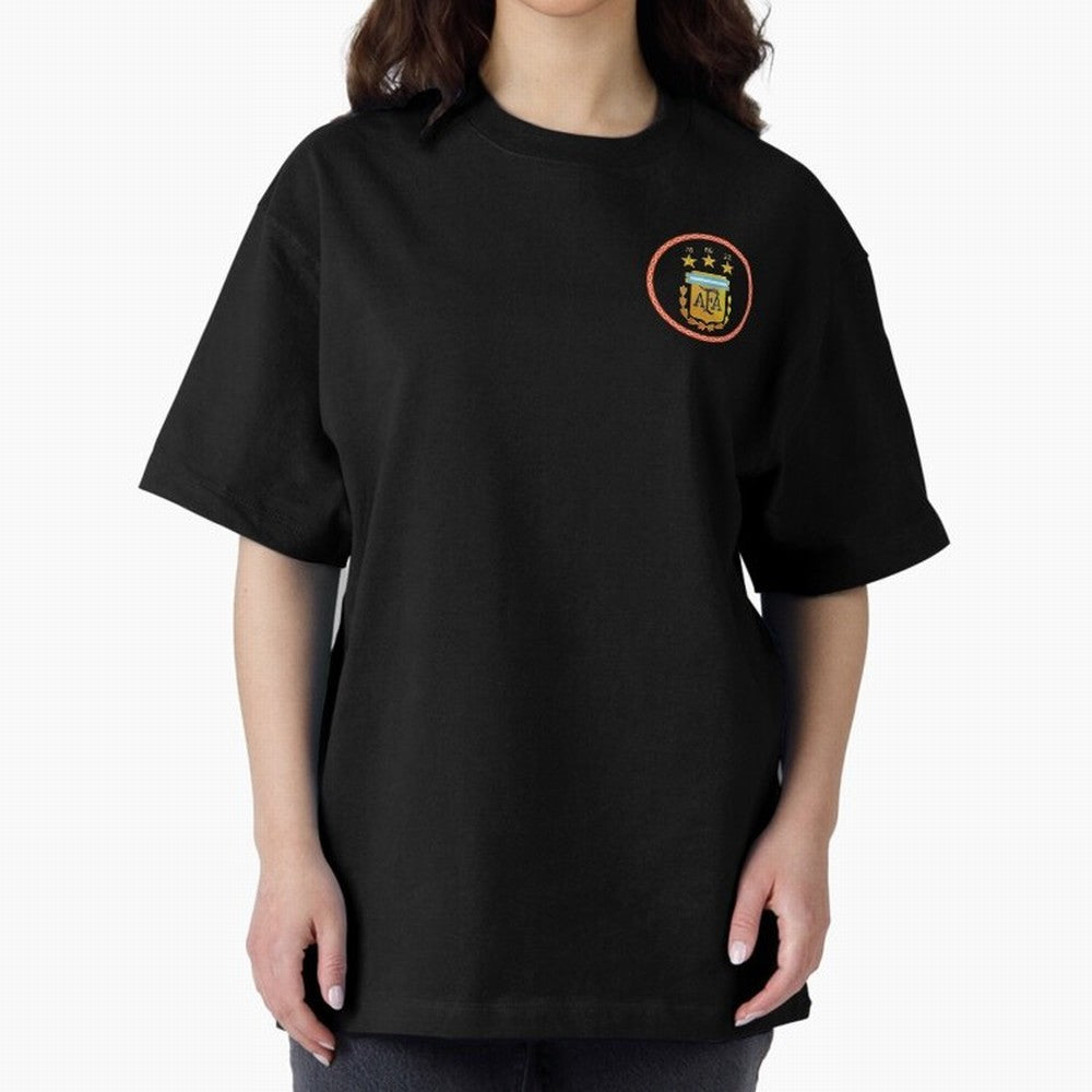 AFA ARGENTINA CHAMPION 2022 Oversized T-Shirt Show Love for Legendary Goals in the FIFA World Cup 2026 Group Stage Journey through Messi, CR7 and Mbappe Highlights, Argentina and Brazil Pride, Worldwide Fan Energy, Dramatic Goals, Stadium Lights