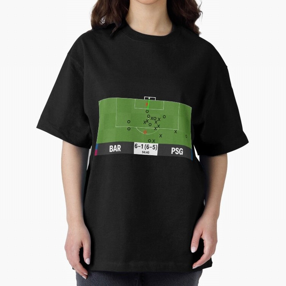 Barcelona vs Paris Saint-Germain 6-1 (6-5) @ 94:40 Goal by Sergi Roberto (La Remontada) Classic T-Shirt Show Championship Spirit for FIFA World Cup 2026 Group Stage Featuring CR7 and Messi, England and Germany Energy, Fan Favorite Moments, National