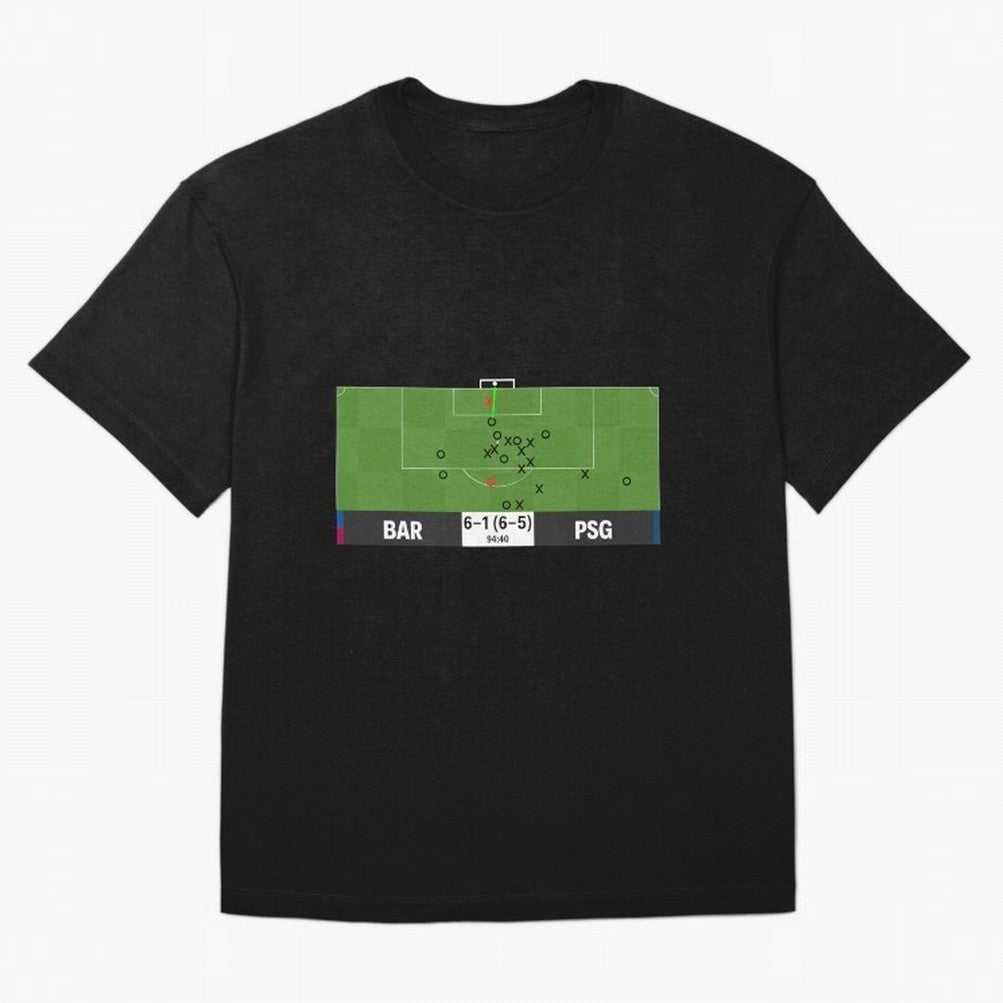 Barcelona vs Paris Saint-Germain 6-1 (6-5) @ 94:40 Goal by Sergi Roberto (La Remontada) Classic T-Shirt Show Championship Spirit for FIFA World Cup 2026 Group Stage Featuring CR7 and Messi, England and Germany Energy, Fan Favorite Moments, National