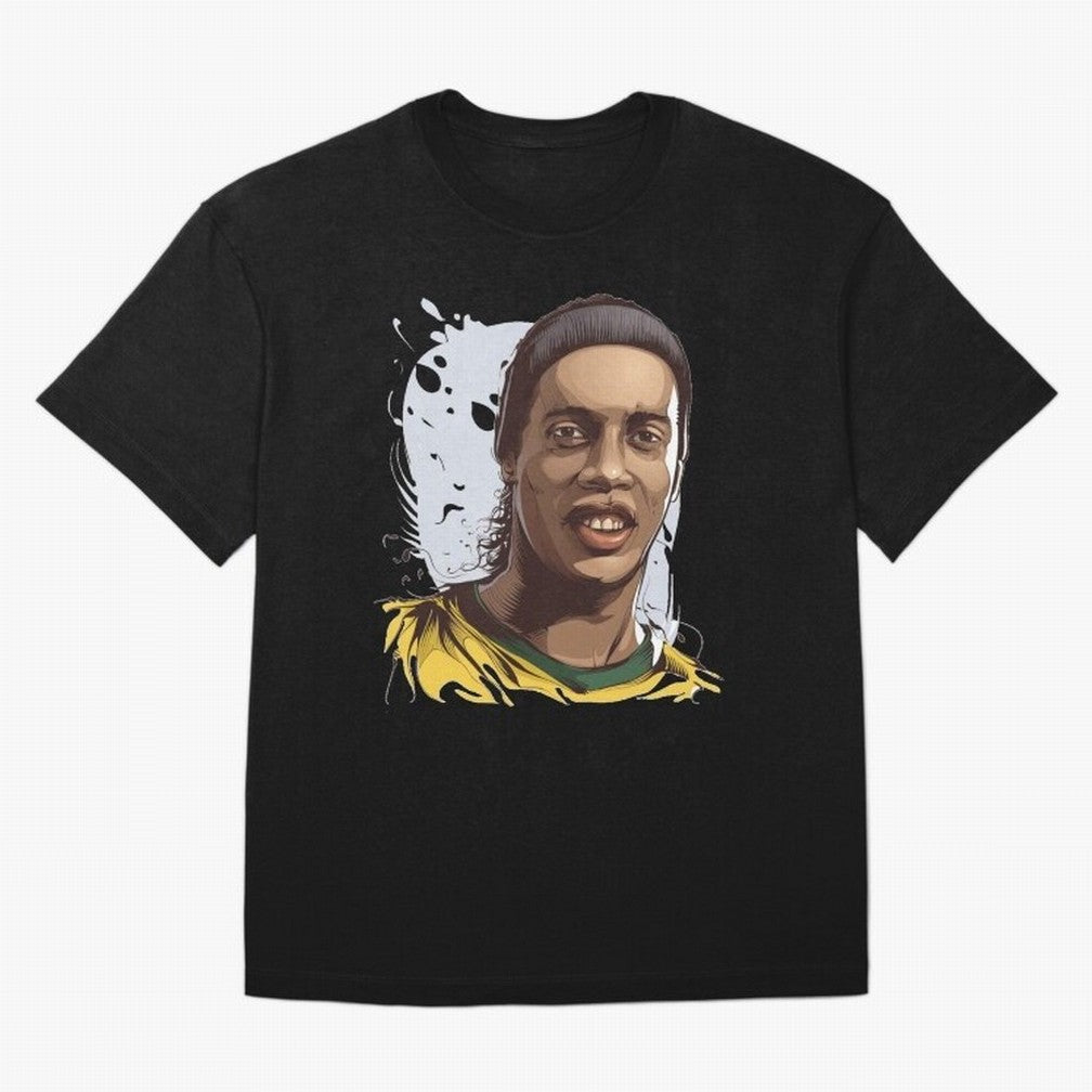 Illustration Ronaldinho Art Classic T-Shirt Show Your Tournament Heart for Match Day Hype around FIFA World Cup 2026, Mbappe and Neymar, Portugal, Spain and Germany, Tournament Hype, Historic Matchups, Family Viewing Parties and Global Sports
